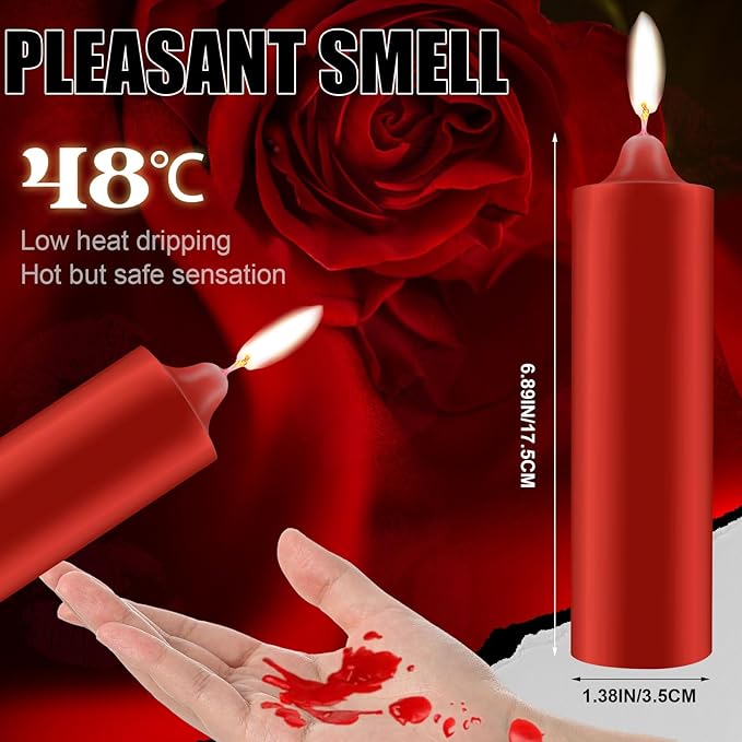 3 Pcs Valentine's Day Large Low Temperature Candles Dripping Decorative Candles for Valentine's Day Gifts Wedding Centerpieces, Romantic Dinner & Home Decor, Low Heat Safety Wax