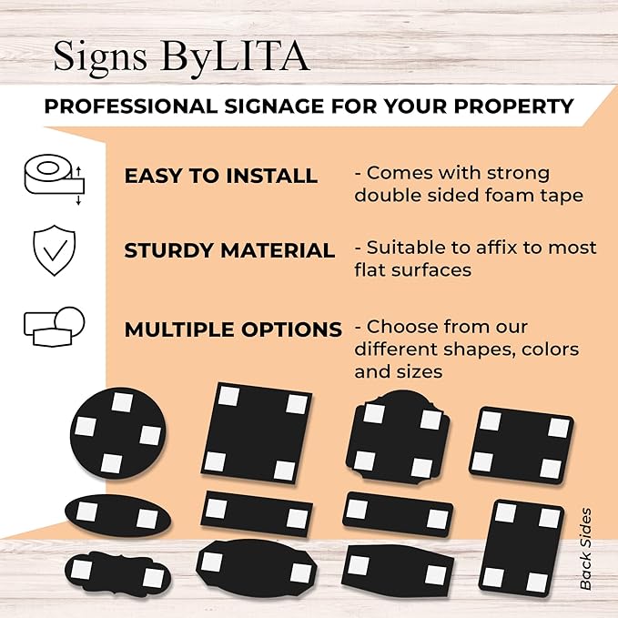 Signs ByLITA Fancy Storage Room Sign (Lt Gray) - Small 5 Pack