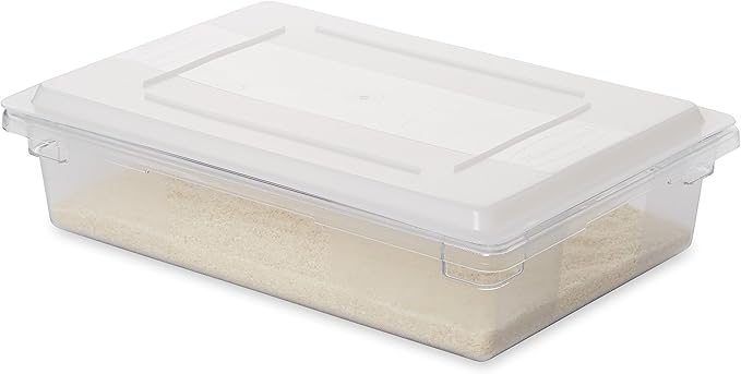 Rubbermaid Commercial Products Food Storage Box Lid for 8.5, 12.5, 16.5, and 21.5 Gallon Sizes, White (FG350200WHT) (Pack of 3)