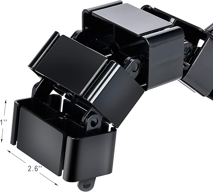 Vwindesk Vertebrae Cable Management Spine Kit | Height Adjustable Desk Quad Entry Wire Organizer, Black