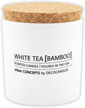Urban Concepts by DECOCANDLES - White Tea & Bamboo - Highly Scented Soy Candle - Long Lasting - Hand Poured in USA (9 Oz. Cork)