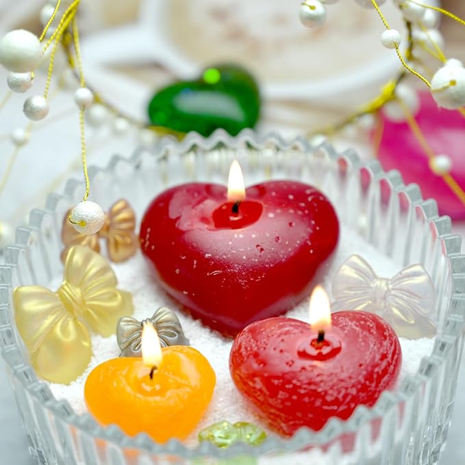 (4 Pack) Love Heart Molds, Valentine’s Day Love Silicone Molds for Handmade Cake Chocolate Candy Graduate Candle Soap Epoxy Resin Casting Christmas Wedding Graduation Gift