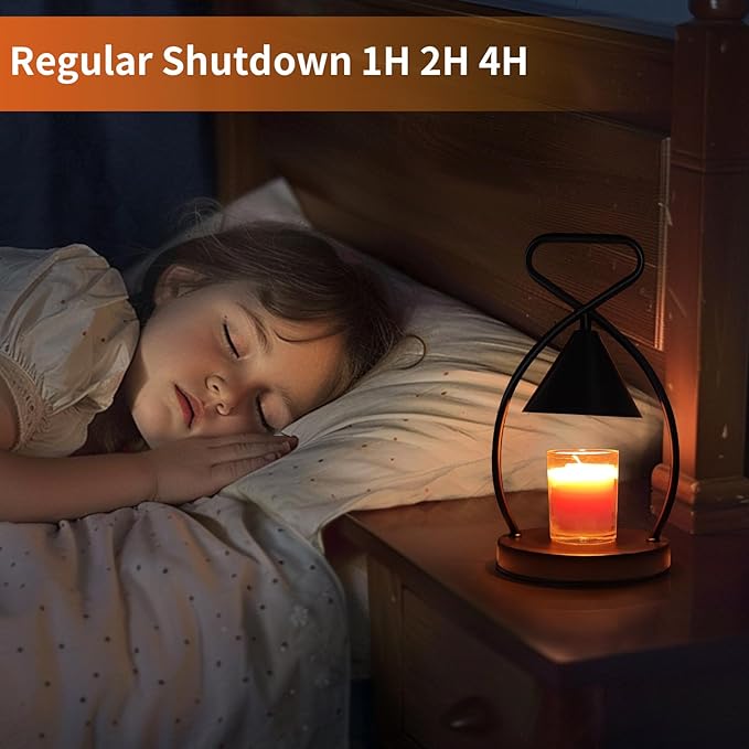 LIFFY Candle Warmer Lamp Home Decor - Dimmable Wax Melt Warmer with Timer & 2 Bulbs, Gift Ideas for Housewarming, Birthday, Bedroom