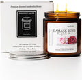 2 Wicks 17oz Large Non-Toxic Soy Wax Scented Candle, Damask Rose&Centifolia Rose 120 Hours of Burn Time, Long Lasting Candle for Gift, Cost-Effective Candle for Home Fragrance, Aromatherapy