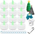 DIY LED Light Kit for 3D Printed Lamps - Compatible with Bambulab KC008, KC017, KC018 - Great for Unique Tea Light Holders, Candlestick Lamps, 3D Printed Projects - Natural Green, 12-Pack