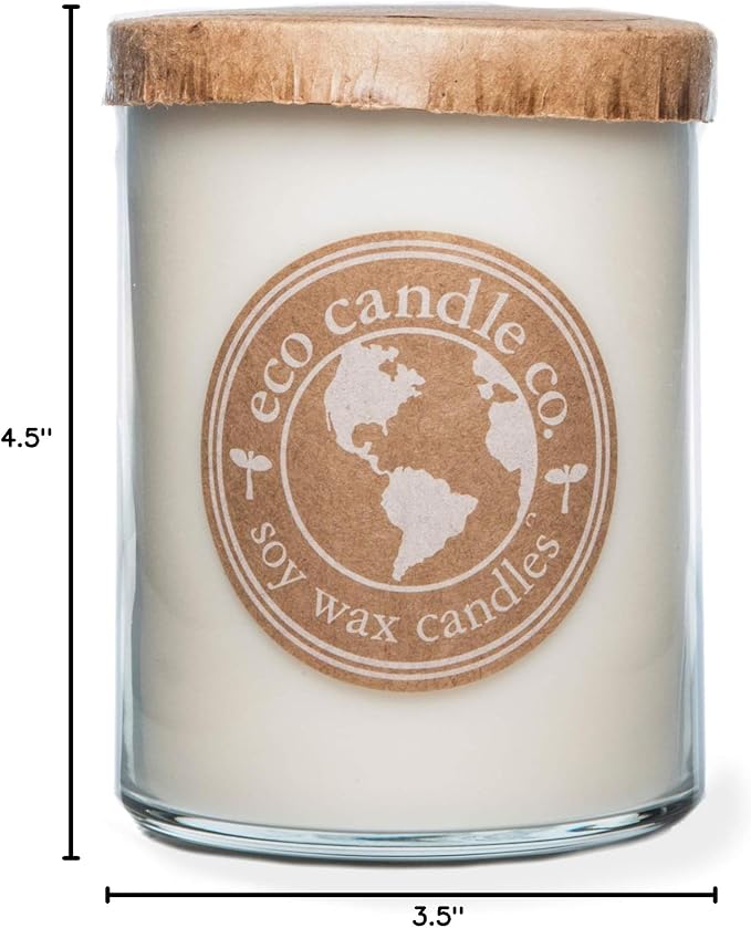 ECO CANDLE CO. Recycled Candle, Happily Ever After, 18 oz. Double Wick - Scents of Wedding Bouquets - 100% Soy Wax, No Lead, Kraft Paper Label & Lid, Hand Poured, Phthalate Free, Midwest Soybeans