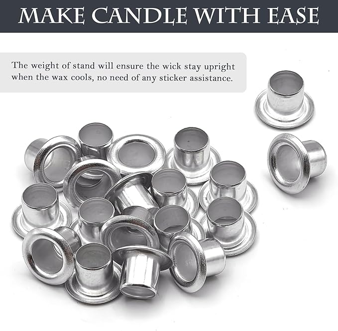 20 Set Wood Spiral Candle Wicks 4x0.32inch / 100x8mm, Wood Wick Tube with Iron Stands for Candle Making, Natural Round Wooden Wick Core Handmade Candles Supplies
