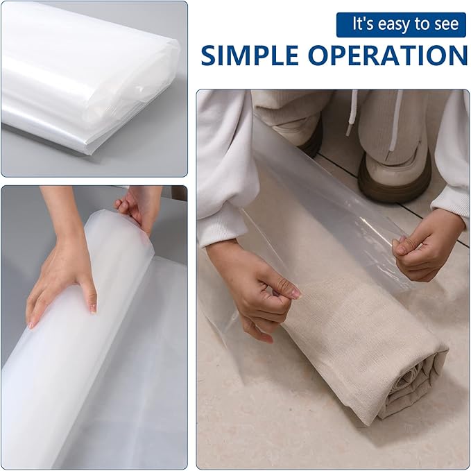 3 Count Giant Plastic Rug Storage Bag 26"W x 130"L Carpet Storage Bags Fits Rug up to 9'x12' Perfect for Indoor Outdoor Carpet Storage, Moving and Shipping