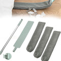 2025 New Retractable Gap Dust Cleaning Artifact, Saker Plus Mop with 3-Layer Hook 3 Microfiber Dusting Cloths Long Handle for Cleaning Under Refrigerator