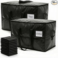 HOLDN’ STORAGE 10-Pack Moving Bags, Extra Large Storage Totes with Zipper Lids, Heavy-Duty Reusable for Clothes, Bedding, Books, Mixed 30 & 45 Gallon (5 Each)