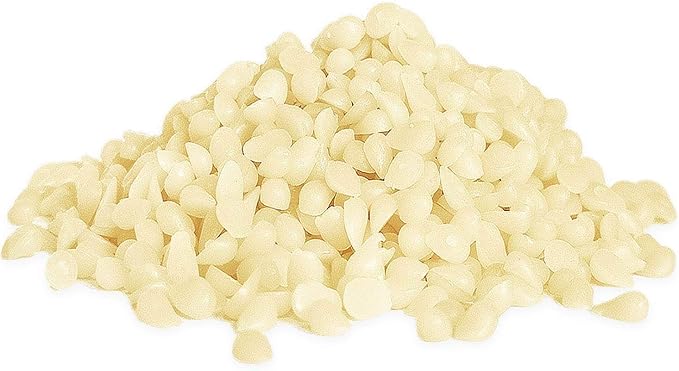 Howemon White Beeswax Pellets 5 lb 100% Pure and Natural Triple Filtered for Skin, Face, Body and Hair Care DIY Creams, Lotions, Lip Balm and Soap Making Supplies