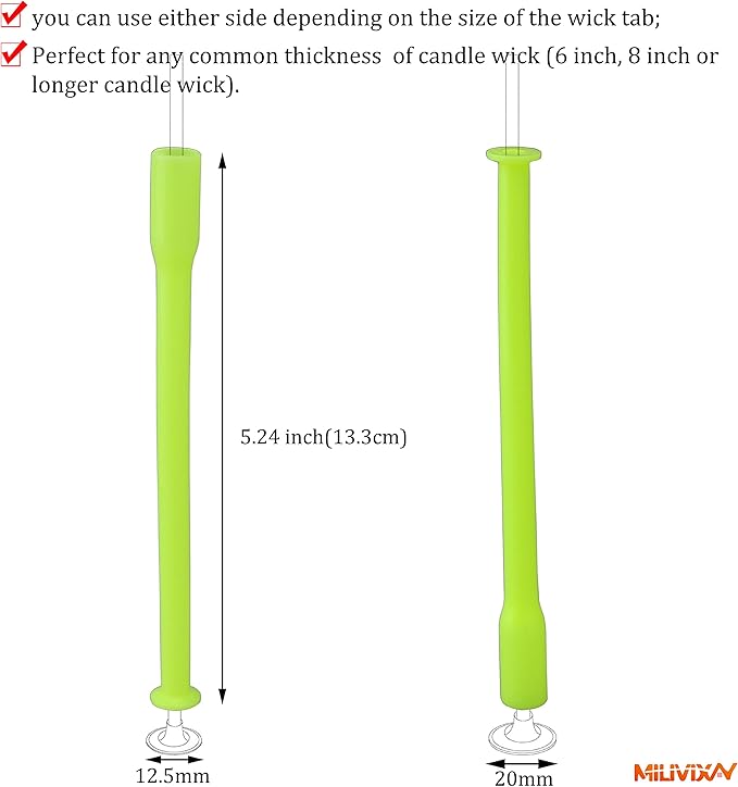MILIVIXAY 12pcs Candle Wick Placing Tubes Wick Centering Tool for Candle Making.