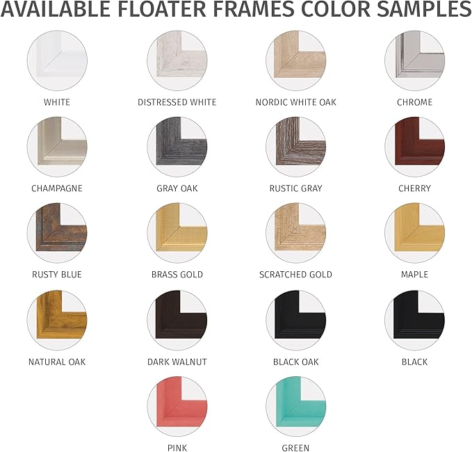Pixy Canvas 9x12 inch Floater Frame for Canvas Paintings, Wood Panels, Canvas Panels & Stretched Canvas Boards. Floating Frame fits 5/8", 3/4" & max 7/8" Deep Artwork (Chrome, 9 x 12 inch)