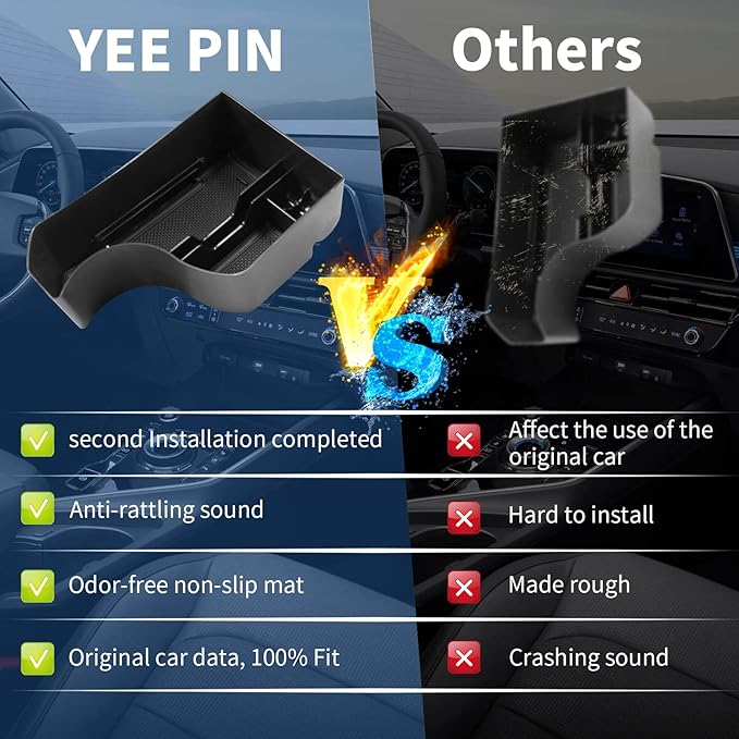 YEE PIN for 2023 NIRO SG2 Center Console Organizer Tray Compatible for EV PHEV 2023 Accessories 2022 2023 NIRO SG2 Console Insert Secondary Storage Box