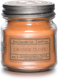 ECO CANDLE CO. Recycled Candle, Orange Clove, 8 oz. - Scents of Oranges Pierced with Spicy Cloves - 100% Soy Wax, No Lead, Kraft Paper Label & Lid, Hand Poured, Phthalate Free