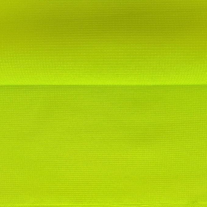 Ottertex® Polyester Ripstop Fabric (DWR) 200 Denier 6.6oz 58/60" Wide Waterproof Tent Water Repellent Dustproof Airtight Inflatable Flag Tarp Cover Excellent Fabric for Kites (Lime Green, 5 Yard)