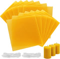 GBACHOOSE 8x8 inch Beeswax Sheets for Candle Making, 24PCS Beeswax Sheets Beeswax Candle Sheet for Candle Making Rolling DIY Kits, Wax Candle Sheets Create Your Own Unique Candles(Yellow)