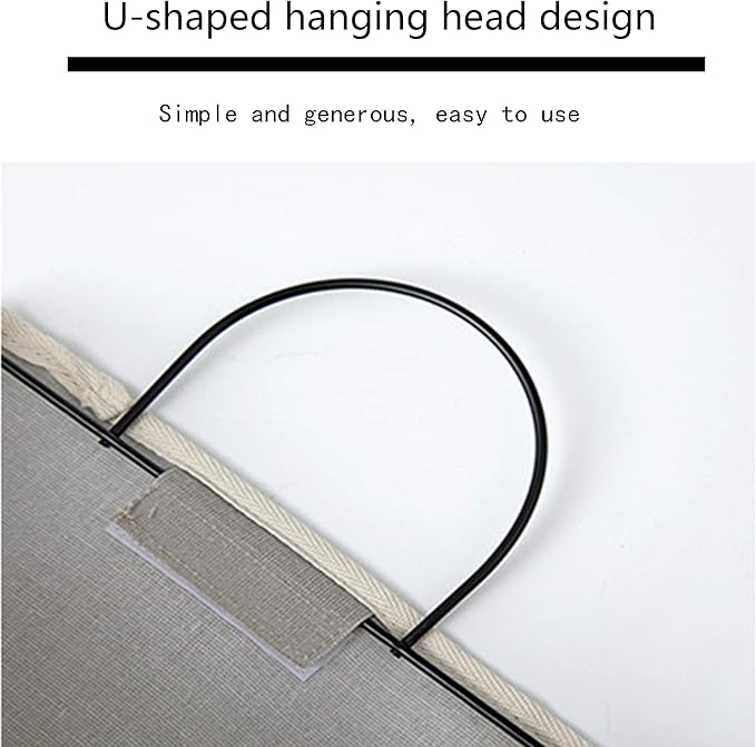Fantasyon Wall Hanging Storage Bag, Waterproof Over The Door Closet Organizer Hanging Pocket Linen Cotton Organizer Box Containers for Bedroom, Bathroom (White)