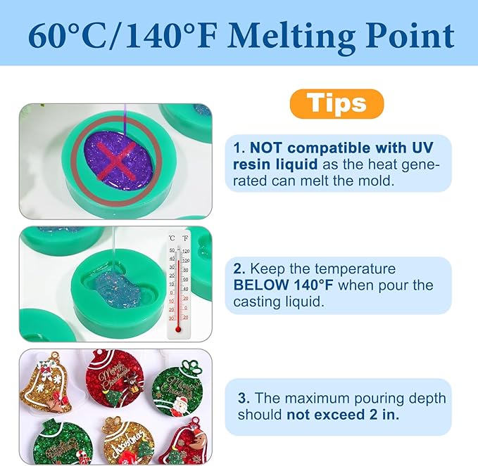 JDiction Remeltable Silicone Mold Making Kit, 35X Reusable Silicone for Mold Making, No Mix, Non-Toxic, Odorless Silicone Rubber for Resin, Epoxy, Picky Pad, Plaster, Soap, Candle, Small Crafts-16oz