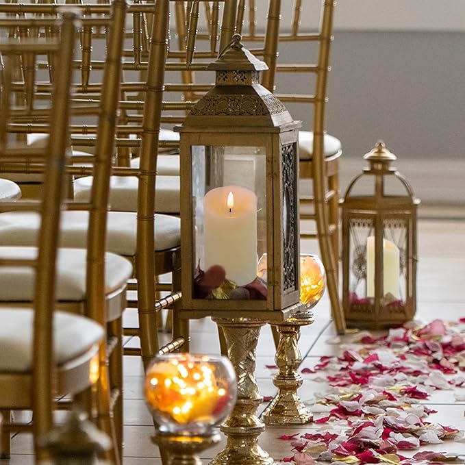 Flameless Candles Battery Operated with Remote Timer, 3D Flame Flickering, Last 500+ Hours Battery Candles, Ivory Real Wax LED Pillar Candle for Wedding Home Christmas Decorations, Set of 3
