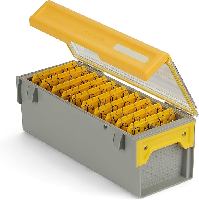 Plano EDGE Short Hang Box, Stores 40 Crankbaits, with Rust-Preventive Rustrictor, Dri-Loc Watertight Seal, WaterWick, DuraView Transparent Lid, Stackable Storage for Fishing Organization