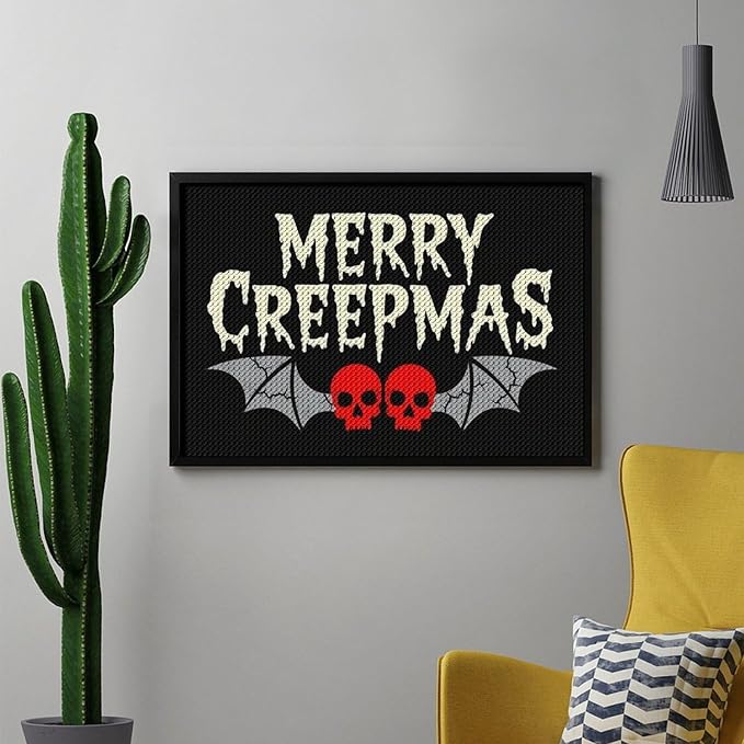 AIVKIEJK Diamond Painting Kits for Adults - Halloween & Christmas Gothic Ghost Christmas Painting DIY 5D Full Drill Diamond Dots Paintings with Diamonds Gem Art and Crafts Home Decor 8"x12"