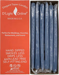 D'light Online Elegant 10" Taper Candles, Premium Quality Hand-Dipped Tapered Candles, Dripless and Smokeles - Set of 12 Individually Wrapped (10 Inch, Slate Blue)