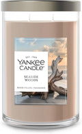 Yankee Candle Large Tumbler Scented Candle with up to 80 Hour Burn Time, Premium Plant Wax Blend for Consistent Burn, 20 oz Tumbler Candle with Room Filling Fragrance, Seaside Woods