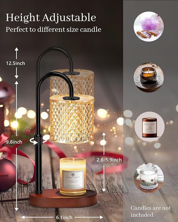 Engpure Candle Warmer Lamp with Timer Dimmer Height Adjustable for Women Birthday Gift, Mothers Day Gift, House Warming Gifts New Home Decor, Electric Candle Warmer Gifts for Women