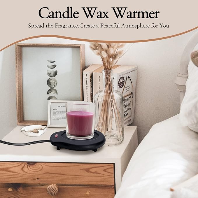 ASAWASA Candle Warmer for Large Jar, Coffee Mug Warmers, Safely Releases Scents Without a Flame, Melt The Candle Quickly, Enjoy Your Warm Coffee Tea. Gifts for Festival Birthday Women Men Mom Dad