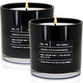 Lulu Candles | Jasmine, Oud & Sandalwood | Luxury Scented Soy Jar Candle | Hand Poured in The USA | Highly Scented & Long Lasting (9 Oz. 2 Pack)