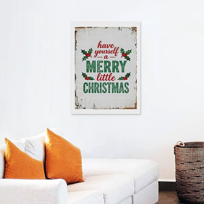 AIVKIEJK Diamond Painting Kits for Adults - Merry Christmas Santa Painting DIY 5D Full Drill Diamond Dots Paintings with Diamonds Gem Art and Crafts Home Decor 12"x16"