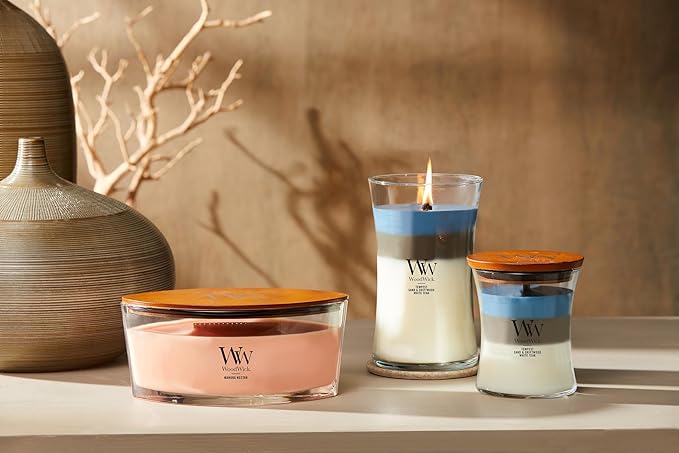 WoodWick Manuka Nectar Scented Ellipse Candle, Crackles as it Burns, Up to 50 hrs Burn time, Great for Gifting, 16oz