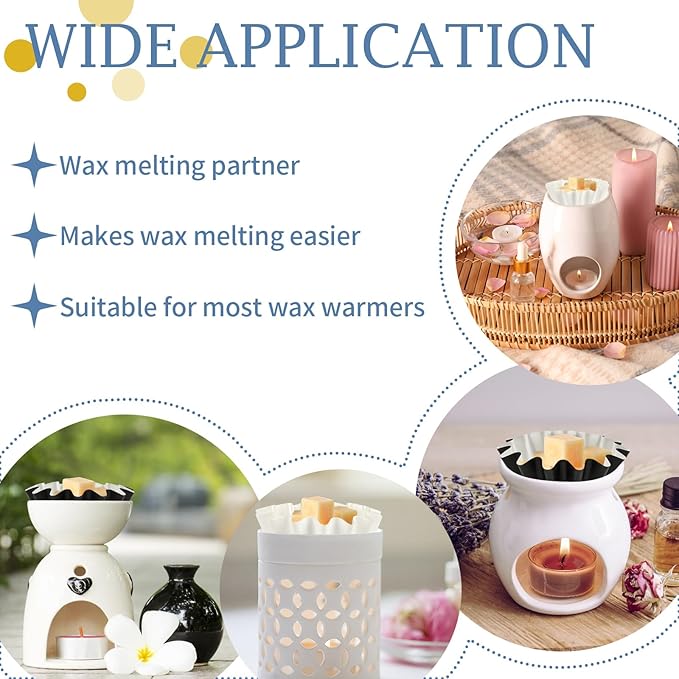100 Pcs Wax Melt Liners, Wax Melt Warmer Liners, Leakproof & Reusable Wax Melt Cups for Wax Burner, Wax Melters, Candle Warmers, Scented Wax, Plug Warmers, Electric Wax Warmers, Black, White