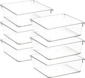 6 Pack Drawer Organizer - 6" X 6" Clear Acrylic Storage Bins with Non-Slip Pads, Versatile Desk Tray for Makeup, Jewelry, Kitchen, Bathroom, and Office Organization