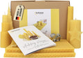 Wachsmann DIY Beeswax Candles Craft Set - Starter Set for 10 Candles in Many Colours - 100% Pure Beeswax from Germany, Includes 10 Hemp Wicks & Illustrated Instructions (English language not