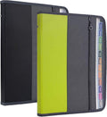 NAFY Expanding File Folders, 2Pack 13 Pockets Document Organizer with Zipper, A4 Letter Size Portable Accordion Expanding File Folders with Multicolor Labels for Office School Supplies (Black+Green)
