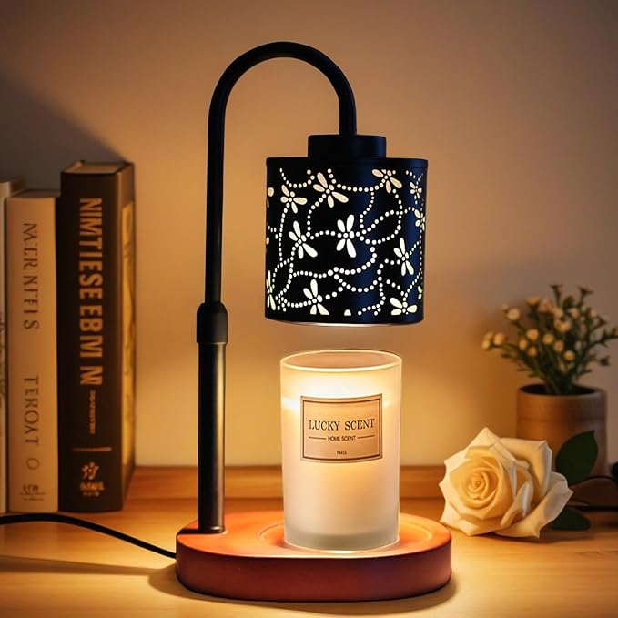 LIFFY Candle Warmer Lamp Room Decor - Dragonfly Gifts for Women - Candle Warmer Lamp with Timer & 2 Bulbs Replacement, Birthday Gifts, House Warming Christmas Home Decor, Wax Melt for Scented Wax