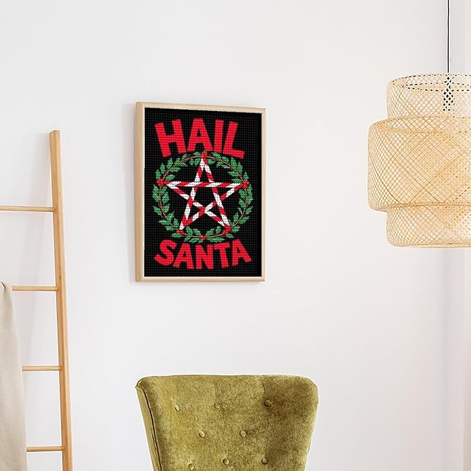 AIVKIEJK Diamond Painting Kits for Adults - Hail Santa Christmas Painting DIY 5D Full Drill Diamond Dots Paintings with Diamonds Gem Art and Crafts Home Decor 16"x20"