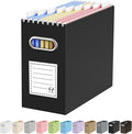 Oterri Cardboard File Organizer Box for Hanging File Folders Letter Size,File Box for Computer Desk,File Cabinet,Working Home,Office,Classroom(Black, Letter Size - 1 Pack)