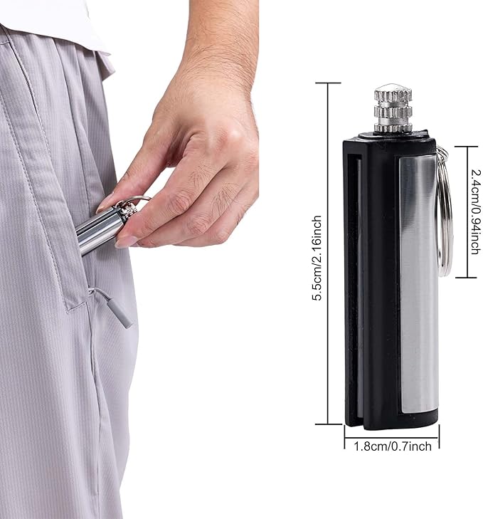 5-Pack Permanent Match Lighter - Waterproof Keychain Survival Tool for Camping, Candles & Emergency