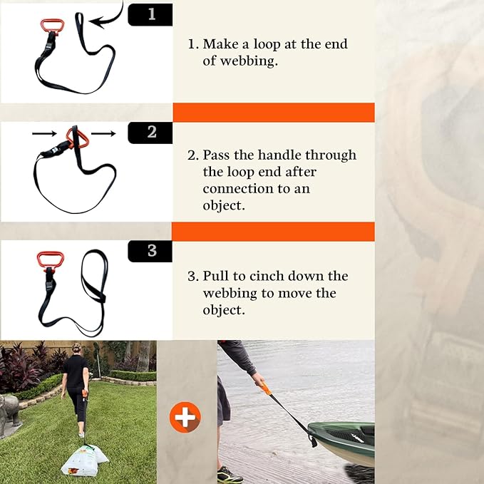 MULTUS Handle and Haul 1 Handle Moving Strap to Lift Carry Drag- 4 Pack