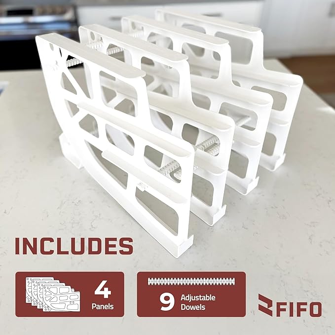 FIFO Can Tracker 2-Pack - 2-Tier Rotating Food Can Organizer for Pantry, Expandable Soda Can Storage for Kitchen, Holds 30 Cans of Food or Soda