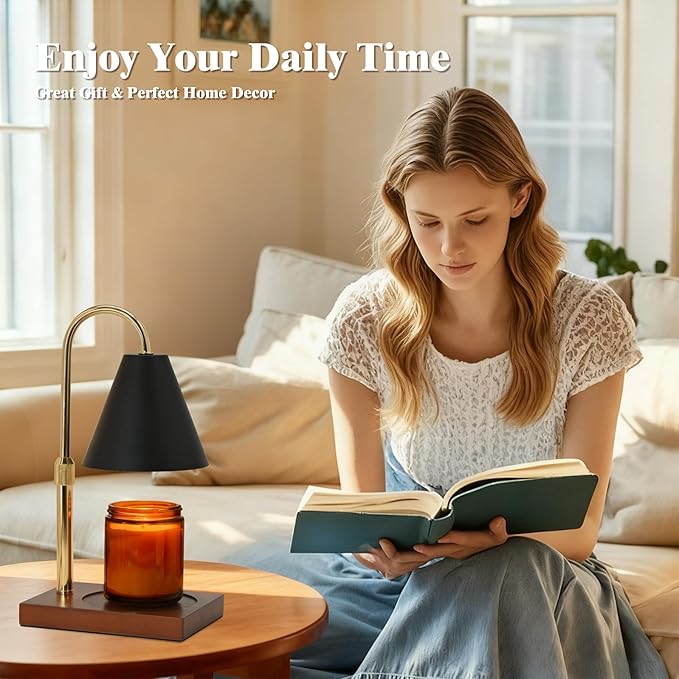 Candle Warmer Lamp Timer - Gifts for Mom, Birthday Gifts for Women, House Warming Gifts New Home Decor, Dimmable Wax Melt Warmer for Jar Candles with 2 Bulbs