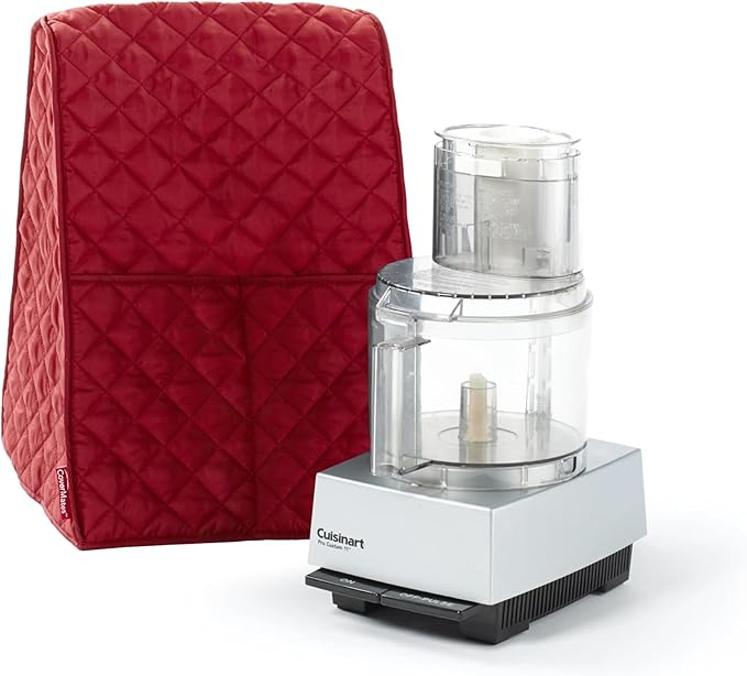 Covermates Keepsakes Blender Cover – Quilted Appliance Protector for Food Processors – Dust & Stain Resistant, Washable Slip‑On Design for Countertop Storage, Red