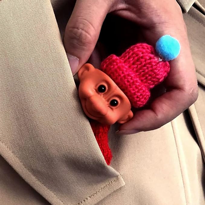 2 Pack Cute Troll Dolls Lighter Case Holder Silicone Funny Mini Dolls Lighter Pouch Sleeve with Sweater &Hat for Regular Lighter (Lighter not Included) (Dark Blue & red)