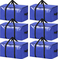 BAGAIL Heavy Duty Moving Bags with Strong Handle, Extra Large Moving Boxes, Storage Tote for Clothes, College Moving Supplies(Dark Blue, 6 Pack)