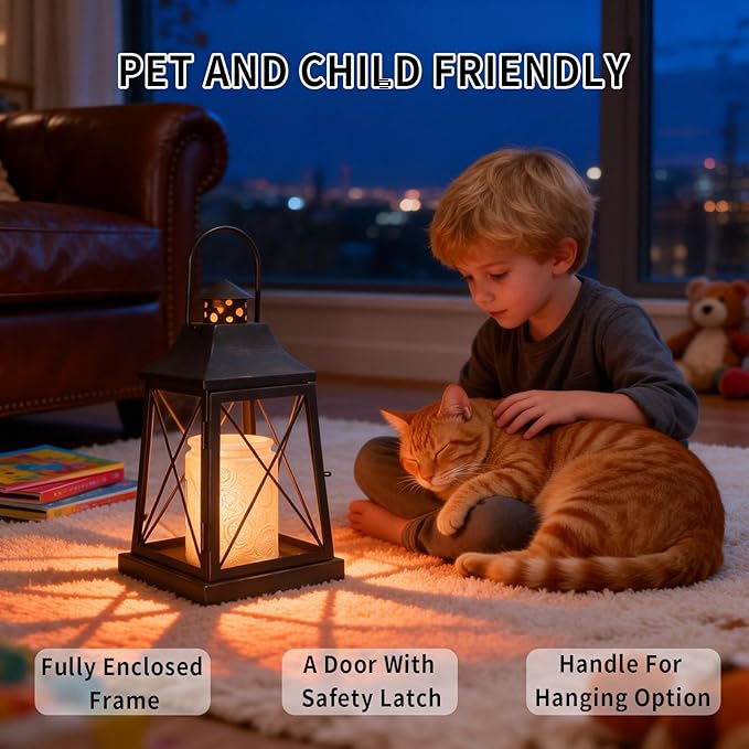 2026 New Candle Warmer Lamp with Timer,Compatible with 3 Wick Candles Jars,Vintage Candle Warmer Lantern Lamp,Dimmable Farmhouse Candle Lamp Warmer,Fully Enclosed and Hanging Up Designed
