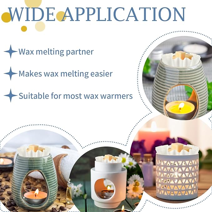 PEASUG 150 Pcs Wax Melt Liners, Wax Melt Warmer Liners, Leakproof & Reusable Wax Melt Cups for Wax Burner, Wax Melters, Candle Warmers, Scented Wax, Plug Warmers, Electric Wax Warmers (White)