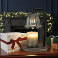 Candle Warmer Lamp with Timer - 6.3'' Dimmable Candle Lamp Warmer, Christmas Birthday Gift for Women & House Warming with Flameless Fragrance, Gray Lamp Warmer for Mom Gifts & Room Decor